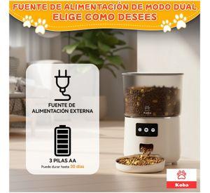 Dispensador Alimentador Automatico Perro Gato Wifi 4l Blanco