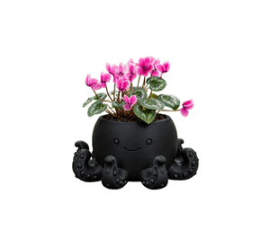 Macetero Decorativo Hogar- Forma Pulpo 22 cm Negro
