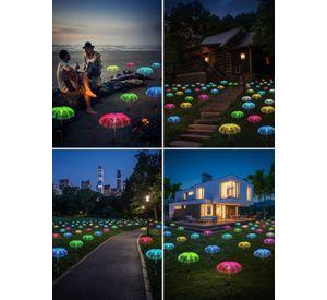 Pack 2 Estacas Solares Medusa Led RGB Decoración Jardín