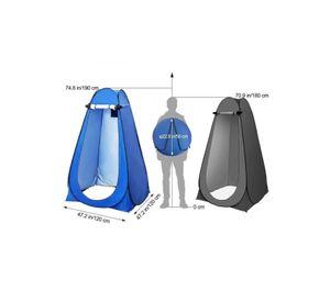 Carpa De Privacidad Pop Up Camping Ducha Vestidor Portatil Azul 120x190cm