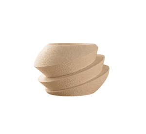 Macetero Decorativo Hogar- Forma Ovni 11 cm Beige