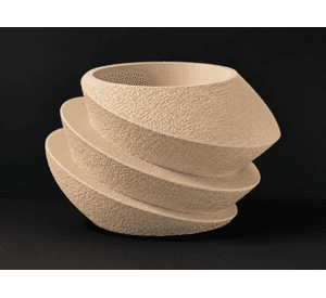 Macetero Decorativo Hogar- Forma Ovni 11 cm Beige