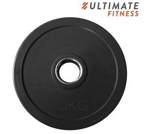 Disco Olímpico Engomado 10 kg  NEGRO