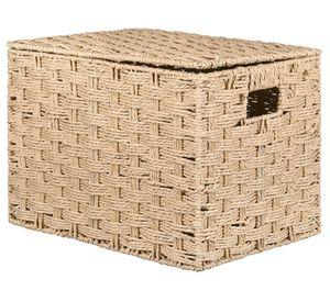 Caja modular rígida papel trenzado natural M