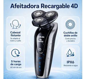 Afeitadora Hombre Barba Giratoria Recargable Waterproof Ipx6