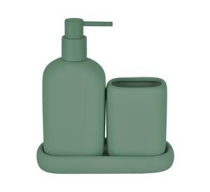 SET 2 ACC CERAMICA LISO VERDE