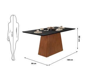 Juego comedor 6 sillas Dulce Julia 80x180x90 cm