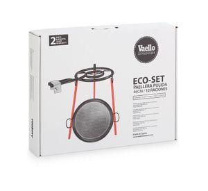 Set Paellero Completo Paellera 46 cm Quemador 40 cm La Valenciana