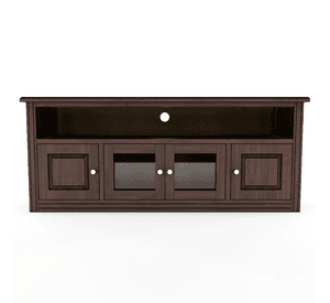 Rack Berlin 1800 Madera Chocolate Vidrio