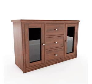 Buffet Berlin Madera Nogal Vidrio