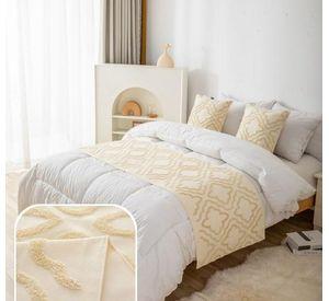 Piecera Bordada Beige 2p-king