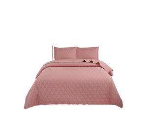 Cubrecama Verano Con Pompones KING 250x270cm Premium TF.