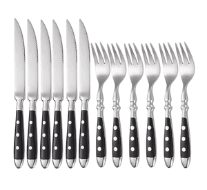 JUEGO CUCHILLERIA CARNE FORJEN VIVEUR, 6 PERSONAS, 12 PZ
