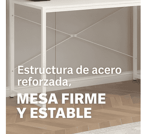 Escritorio moderno oficina con LED y organizador 120x50x73cm