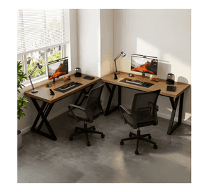 Escritorio oficina 140cm estructura metálica grueso 30mm #12