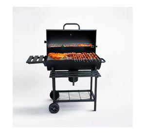 Parrilla A Carb n M vil Con Term metro Acero Inoxidable