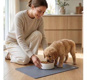 Mat Tapete Absorbente Antideslizante Alimentacion Mascota