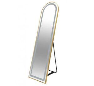 Espejo LED De Pedestal Dorado
