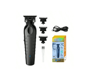 Combo Kemei Cortapelo KM 2296 Trimmer KM 2299 Shaver KM 3383 con Base de Carga
