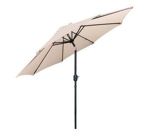 Quitasol 2,7 mt Beige Plegable Ajustable Redonda