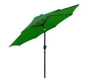 Quitasol 2,7 mt Verde Plegable Ajustable Redondo