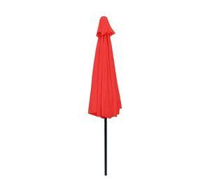 Quitasol 2,7 mt Rojo Ajustable Plegable Redondo