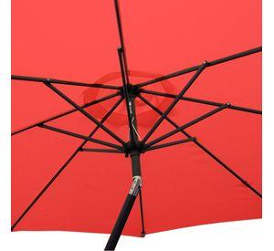 Quitasol 2,7 mt Rojo Ajustable Plegable Redondo