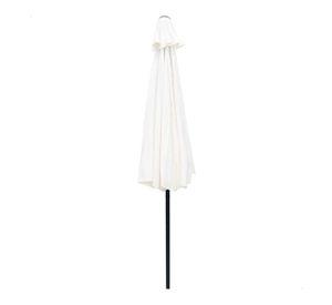 Quitasol 2,7 mt Blanco Plegable Ajustable Redondo