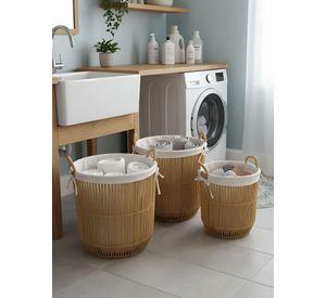 Set 3 Cestos Almacenamiento Decorativos Natural Hogar Jhn