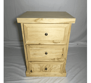 SET VELADORES DORMITORIO CATANIA 3 CAJONES MADERA NATURAL