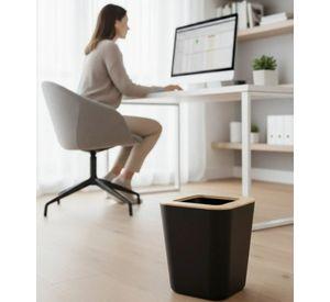 Basurero Papelera Diseño Contemporáneo Toque Natural Jhn
