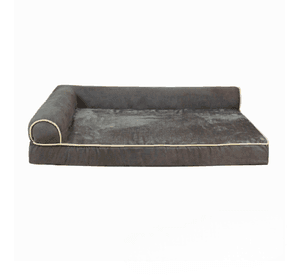 Cama Sofá Ortopédico Para Perros, Viscoelástica, Lavable,Gris Talla L