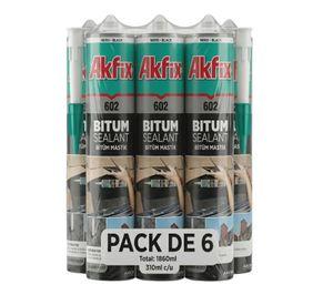 Pack 6 Sellador Bituminoso Asfaltico Akfix 602 Techos Humedo