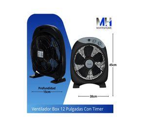Ventilador Kendal Box 12 Pulgadas Kf-12b3 Negro Con Timer