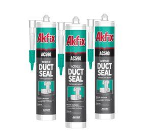 Sellador Acrílico Akfix Ac590 Para Ductos Pack 3 Unidades