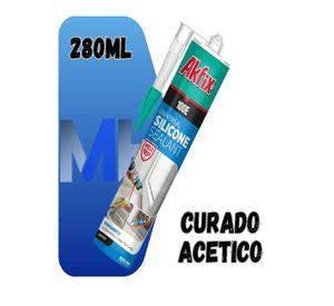 3 Unid Silicona Blanca Anti hongos Akfix 100e Profesional