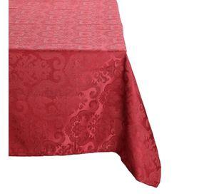 Mantel Cuadrado Flor De Lis Burdeo 150x150 cm