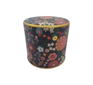 Caja Metal Diseño Flores 8.3*8.5cm