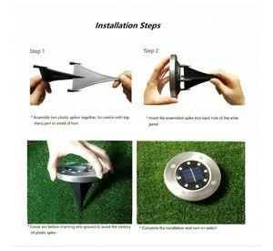 Pack X4 Luz Solar 8 Led Con Estaca Exterior Jardin