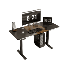 Escritorio gamer con luz LED altura ajustable 140x60cm 18mm
