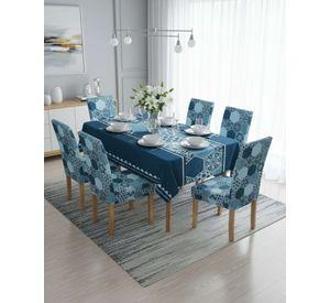Juego De Mantel Antimanchas 140x220 + 6 Fundas De Silla 19