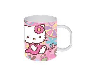 TAZÓN  GATITA HELLO KITTY,  CERÁMICO 300 CC ROSA