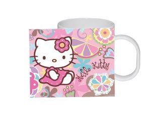 TAZÓN  GATITA HELLO KITTY,  CERÁMICO 300 CC ROSA