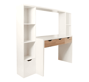 Mueble/ centro trabajo reine m+design 140x165x45 cm Blanco