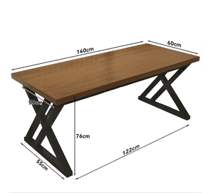 Escritorio oficina 140cm estructura metálica grueso 30mm #10