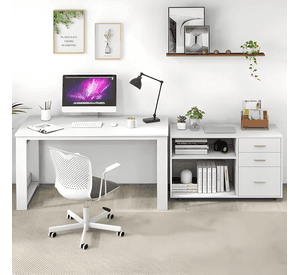 Escritorio multifuncional con archivero transformable 140cm