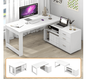 Escritorio multifuncional con archivero transformable 140cm