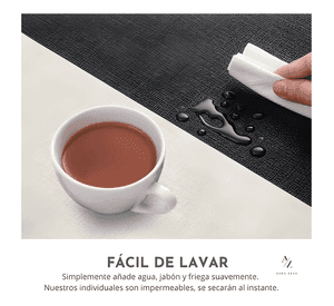 Set 4 individuales impermeable ecocuero antimancha 2 en 1 #2
