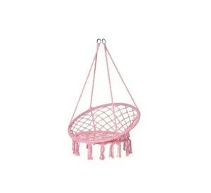 Silla hamaca colgante para terraza o jardín color rosado