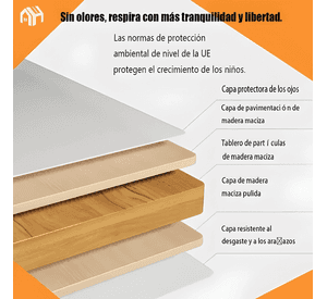 Escritorio 120cm altura ajustable manual ergonómico trabajo